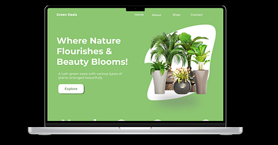 Green Oasis - A plant selling website | UI/UX Design | WebDesign branding design figma graphic design ui ui interface uiux web design