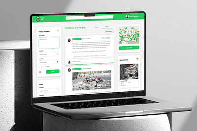 GreenOut - Social media platform promoting sustainability app design ui ui ideas ui inspiration uiux design ux ux research web design web ui webapp design website design website ui