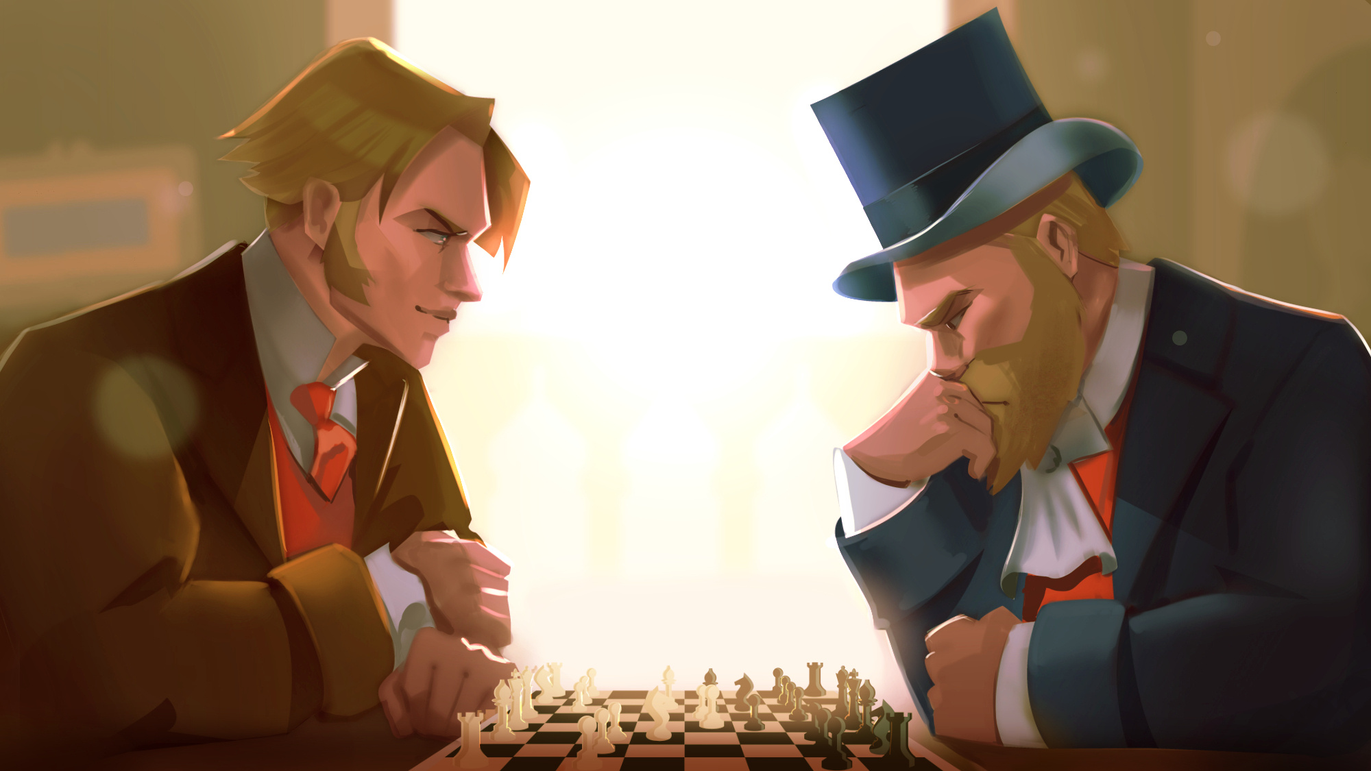 Online Chess Illustration boardgame check mate chess chess time chessboard chessgame chessplayer classy grandmaster man puzzle victorian xadrez