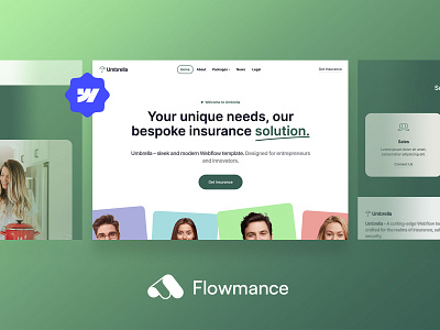 Presenting Umbrella - Insurance Webflow website template. agency template design finance illustration template ui webflow webflow template webflowtemplate websitedesign