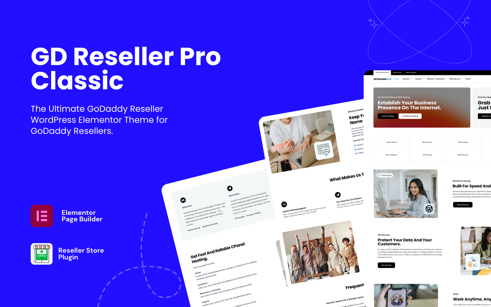 GoDaddy Reseller WordPress Theme elementor elementor pro godaddy godaddy reseller godaddy reseller pro reseller hosting responsive website