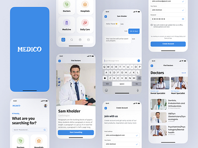 Medical App Design app app design app ui hospital app mobile app ui user interface