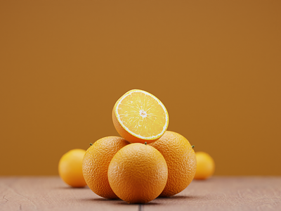 Juicy Oranges 3d 3d art 3d modelling 3d render blender citrus clean design fruit juices juicy juicy orange lemon naranja orange oranges orangy photorealism photorealistic render tangy