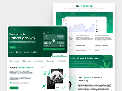 Crypto Investment (PandaGrown) - Landing Page crypto crypto design crypto design landing page crypto investment crypto investment landing page crypto web design web design crypto ivestment