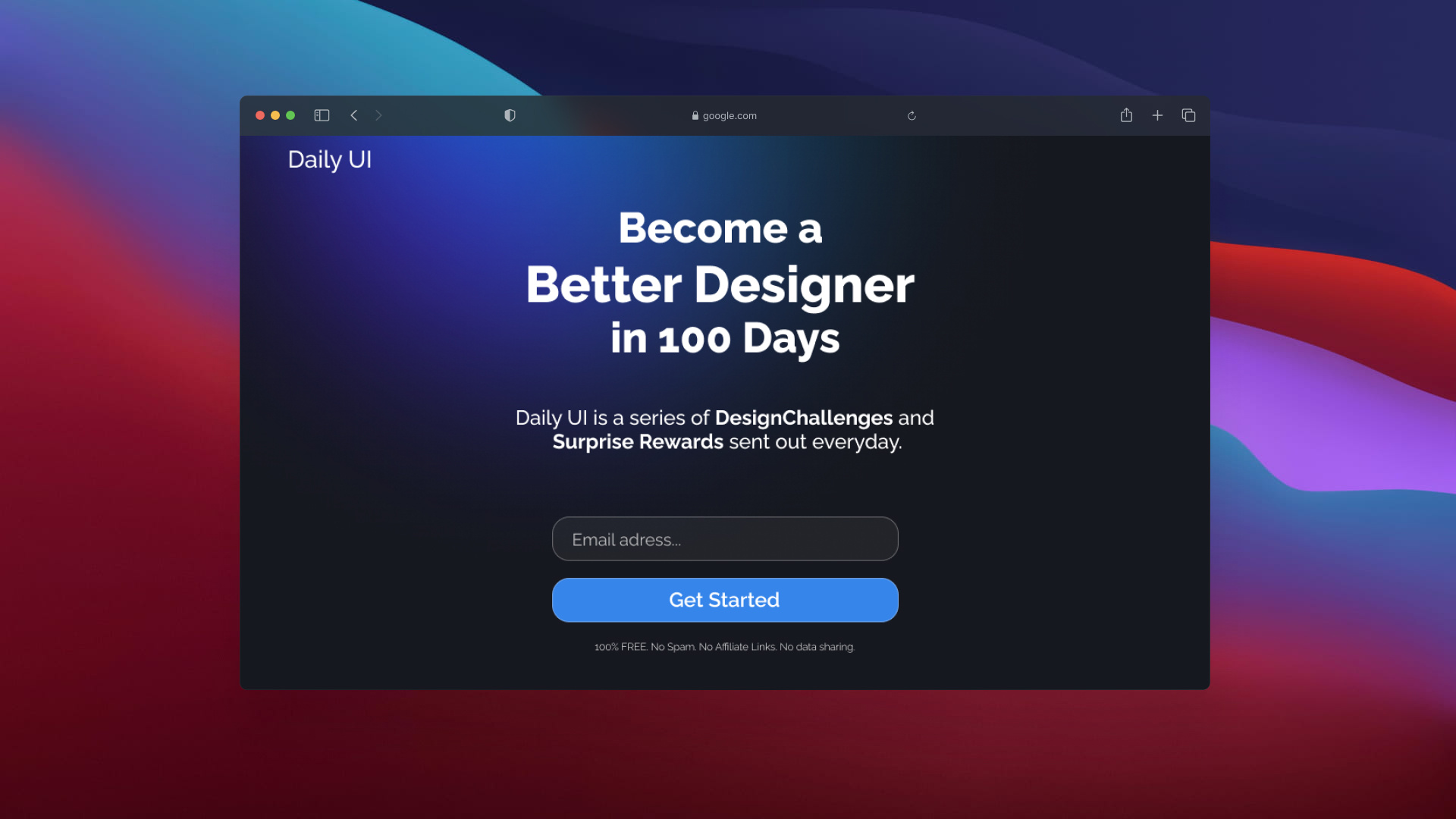 Daily UI Challenge #100; Redesign Daily UI Web Site 100 3d animation app branding challenge dailyui design figma graphic design illustration logo motion graphics product ui ux web