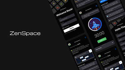 ZenSpace - Relax, Recharge, Repeat application design figma graphic design ui ux design web design