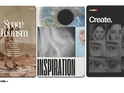 SPACE TOURISM MAGAZINE INSTAGRAM POST branding design instagram post minimal typography