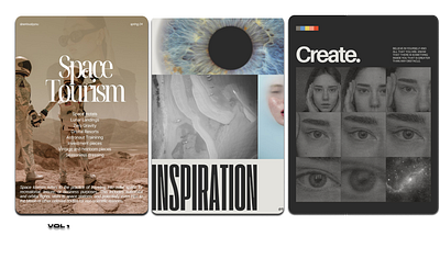 SPACE TOURISM MAGAZINE INSTAGRAM POST branding design instagram post minimal typography