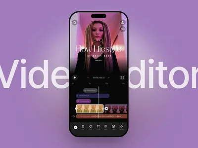 Video Editor app app design application design ui ux video video editing