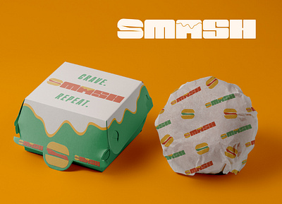 SMASH - Burger Joint bold branding branding branding identity brandmark food branding graphic design logo logo design packaging packaging design pattern design restaurant restaurant branding restaurant logo vibrant design