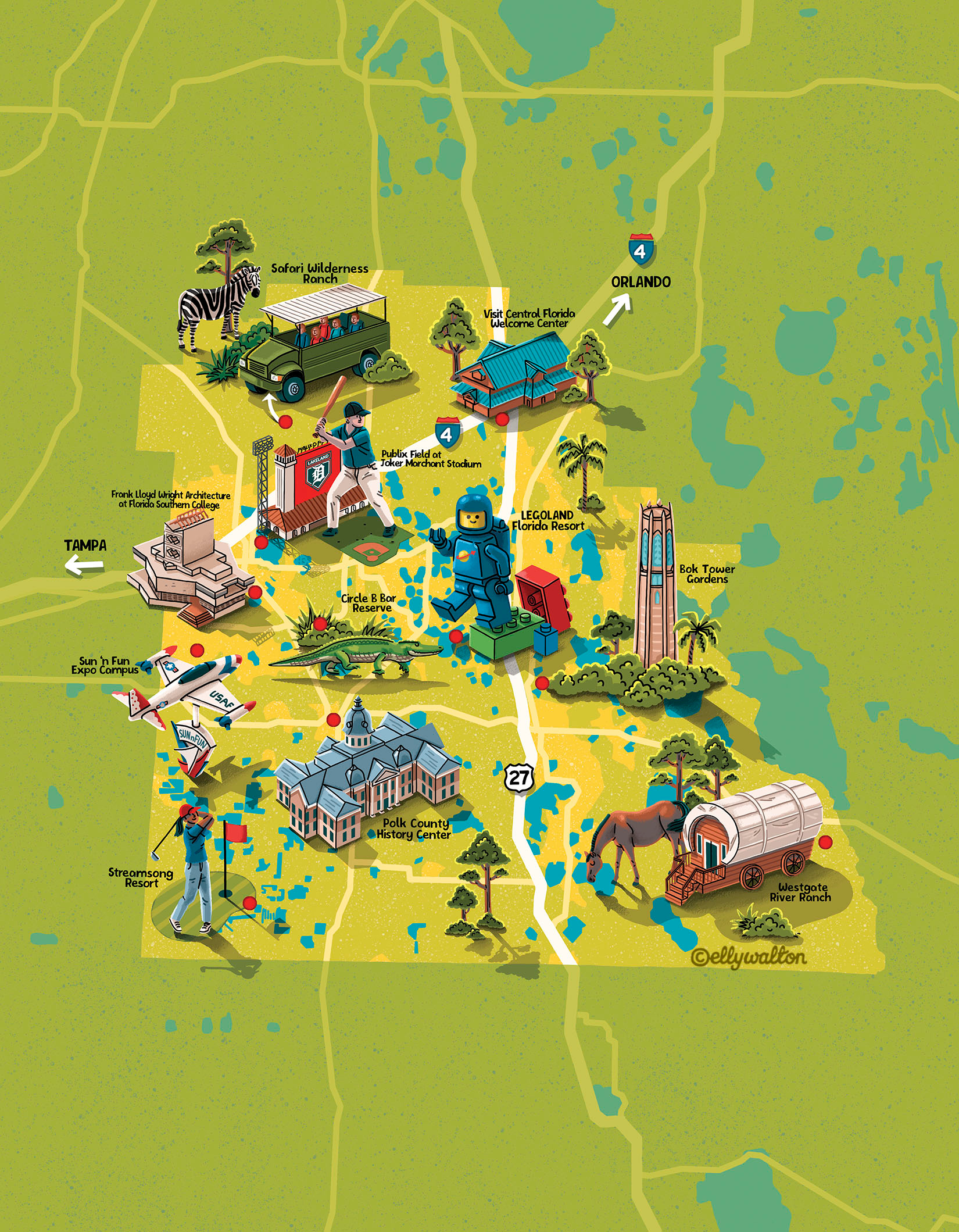 Example of Custom Illustrated Map