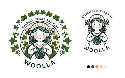 Woolla Illustration Logotype branding design graphic design illustration logo procreate typography vector