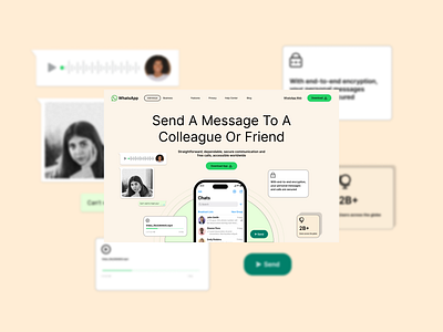 WhatsApp landing page desktop figma landing page ui webpage