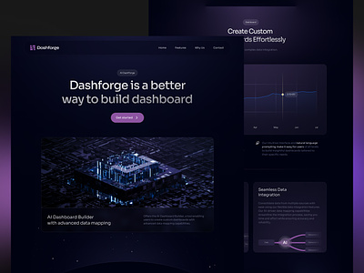 Dashforge ai dark dashboard bilder website