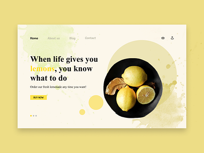 Lemonade Store Concept Shot graphic design ui