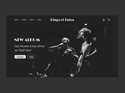 A Website for a Blues Band branding graphic design ui ux