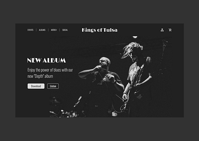 A Website for a Blues Band branding graphic design ui ux