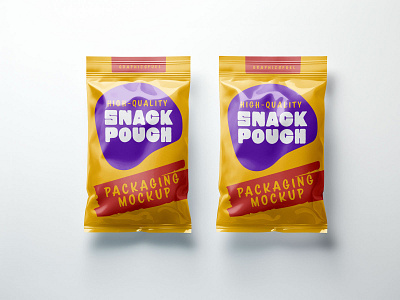 Snack Pouch Food Packaging Mockup download mockup