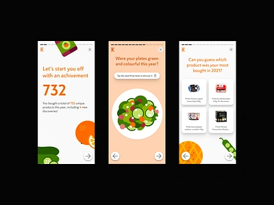 Your food year in wrap data food grocery interactive design ui