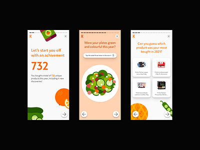 Your food year in wrap data food grocery interactive design ui