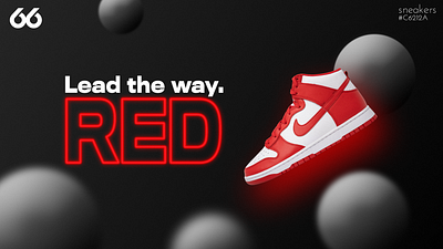 Lead the way.RED | Nike Spec Ad advertising after effects animation branding graphic design motion design motion graphics nike nike shoes sneakers