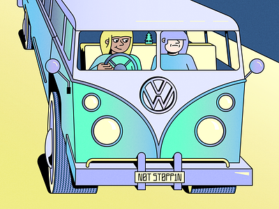 VW Transporter camper cars design digital flat illustration illustrator perspective transporter vans vector vw