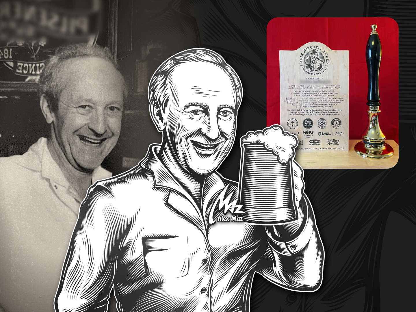 Vector Portrait of J.Mitchell in the Engraving Line Art Style beer black and white brewer craft beer engraving face portrait freelance artist hand drawing hatching heritage illustration line art memorial monochrome portrait portrait illustration retro sketch vector vintage