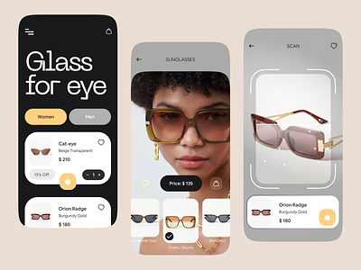 E-commerce app design app app design e commerce app ecommerce glass glasses mobile app mobile app design mobile design mobile ui