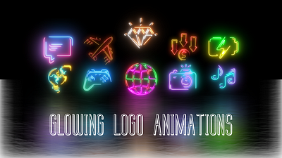 Glowing Logo Animations after effects animation design designer glow graphic design graphics logo motion graphics neon