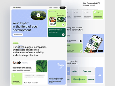 Greenado landing page design