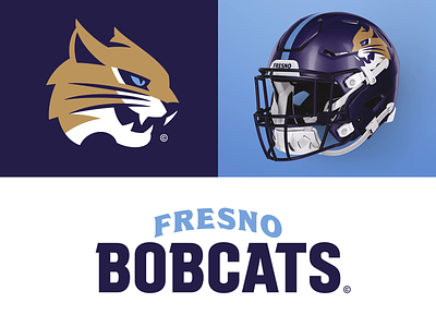 06/32 – Fresno Bobcats bobcats branding california design football fresno illustration logo sports sports branding typography
