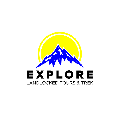 Explore Landlocked Tours & Trek Logo art branding design flat graphic design illustration illustrator logo minimal typography