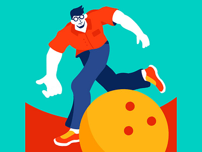 Bowling bowling illustration man