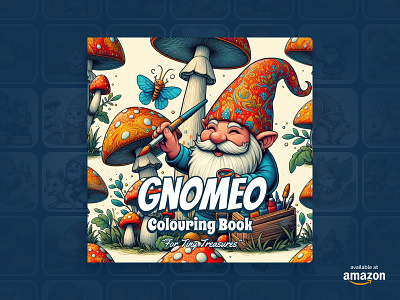 GNOMEO: Colouring Book For Tiny Treasures 🍄 amazon amazon product artwork colouring colouring book colouring pages drawing dwarfs figma gift ideas gnomes illustrations kid friendly art book online painting paperback simple art square book toddlers kids children worldwide
