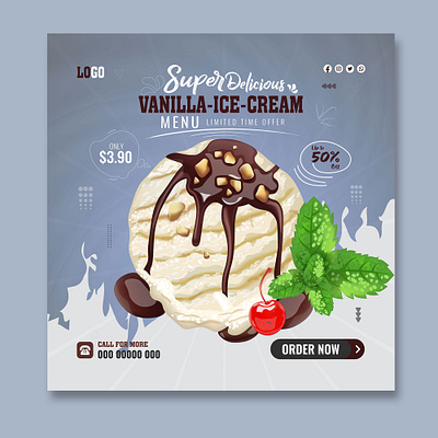 Ice cream // social media post campanha design gráfico food ice cream manipulação publicidade restaurant shop social media design social media post socialmedia soft drink