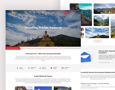 ABC Travel Service Website Design branding design landing page logo minimal travel typography ui uiux uiux design ux ux design website website design