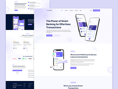 FinTech landing page bank banking website case study design ecommerce finance financial webpage fintech homepage landing page modern ui ui design uiux ux ux design web development webdesign webflow website