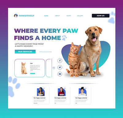 Beginner's Journey: UI Design for Animal Care Website 🐾 design illustration ui ux website