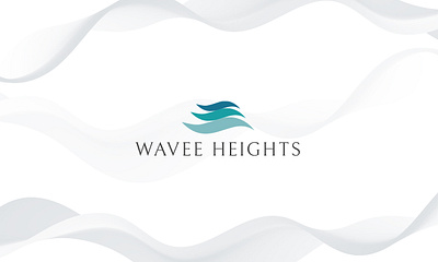 Wavee Heights Logo blue branding design fiverr graphic design logo logo design minimalistic visual identity