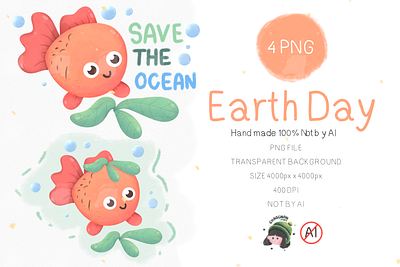 Earth Day Clipart , Save The Ocean branding clipart design earth day element graphic design illustration logo save the ocean vector