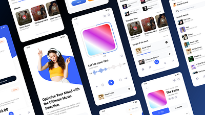 Music App branding design graphic design mobileapp mockupdesign music musicapp ui uiux ux