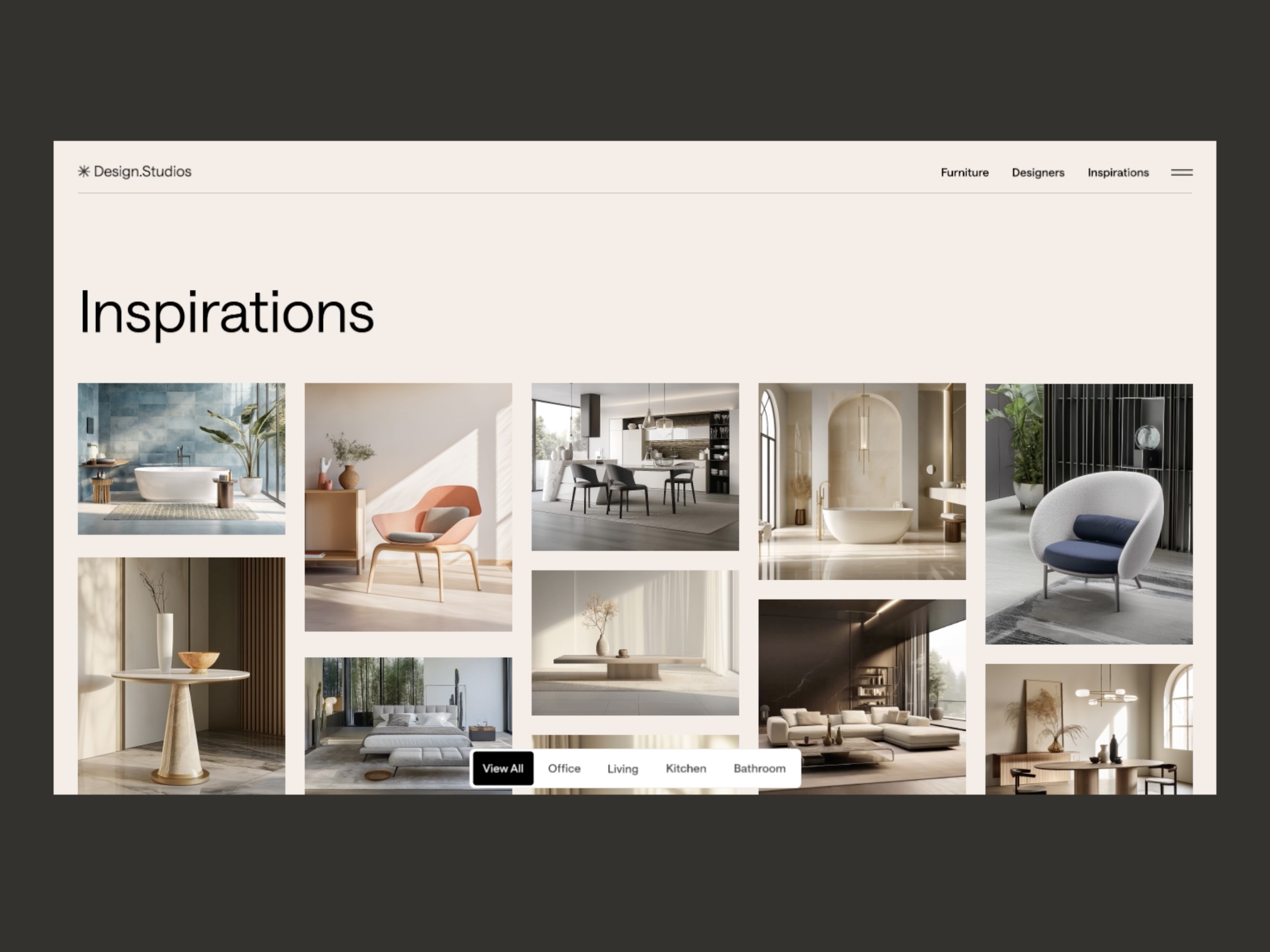 Design.Studios - Gallery Explorations animation branding color concept design desktop digital editorial furniture gallery interaction minimal typography ui ux web