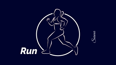 Woman Running or Jogging branding design graphic design gym illustration jogging logo sports typography vector woman joggin wonen running