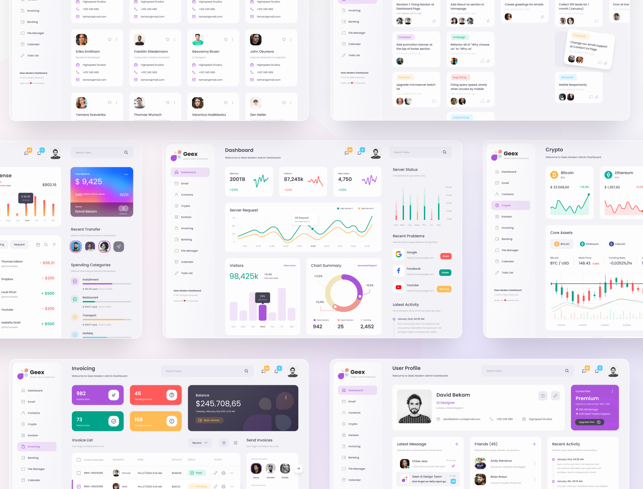 Geex - Admin Dashboard by Ahmad S. Afandi for Peterdraw Studio on Dribbble