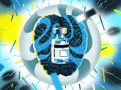 AARP / Vaccines and Dementia brain conceptual dementia editorial editorial illustration health illustration medical protection science vaccine