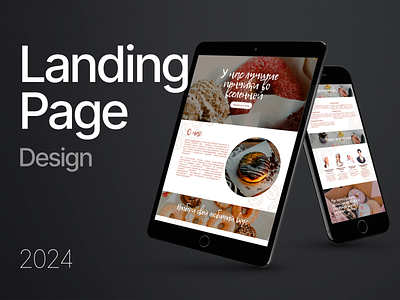 Landing page for donut shop design graphic design landing page