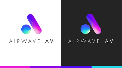 AIRWAVE AV LOGO branding graphic design illustration logo design typography vector