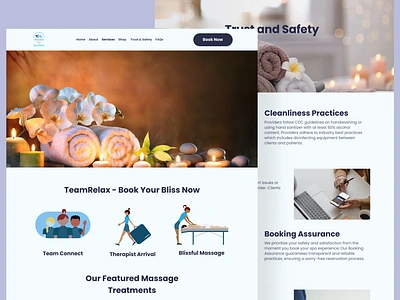 SPA Website UI Design figma home services landing page massage website newyork salon spa website ui ui design uiux