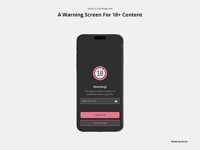 Daily UI Challenge #54 18 design empty state illustration mobile design ui uichallenge ux uxdesigner uxui warning