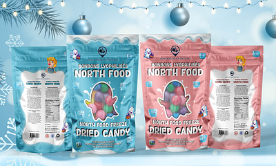 Freeze dried candy pouch packaging design baby food bag design bag packaging branding candy candy bag candy food candy shop design dry freez graphic design illustration label label design logo packaging pouch pouch packaging unick